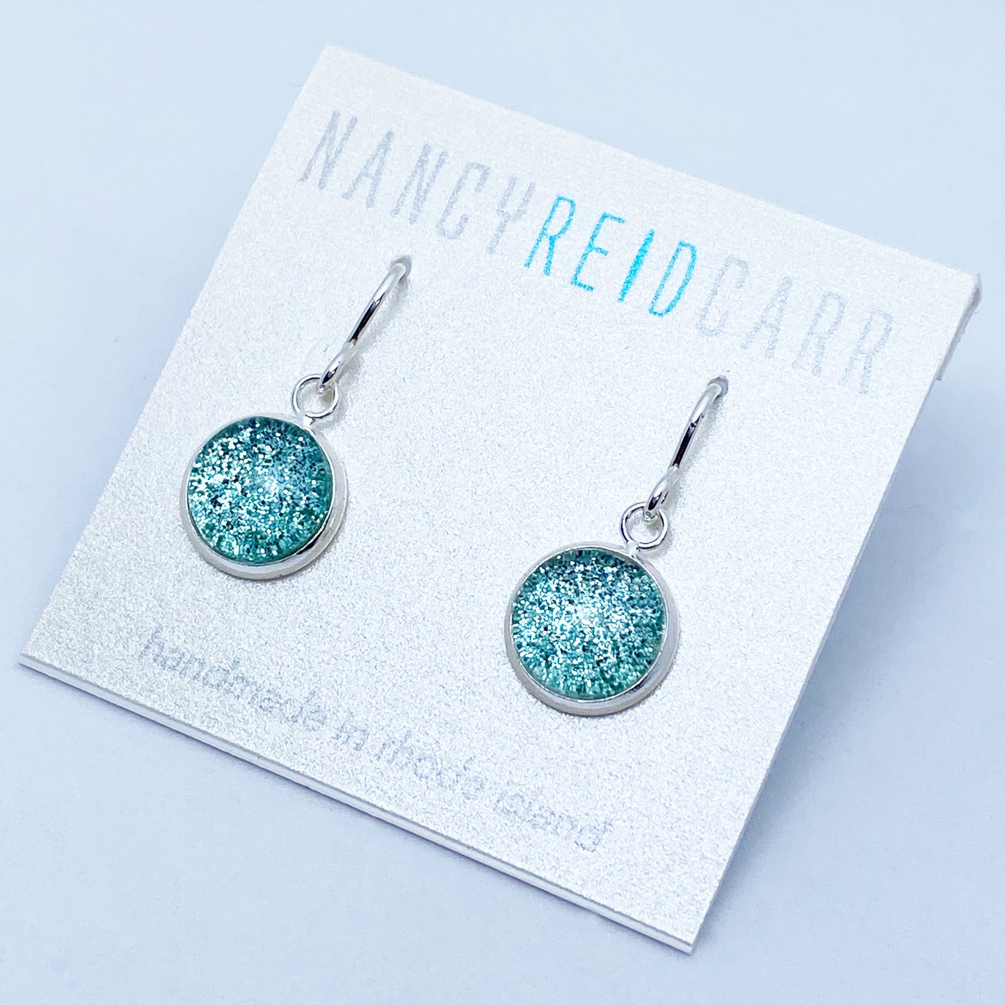 Shimmer Aqua - Drop Earrings