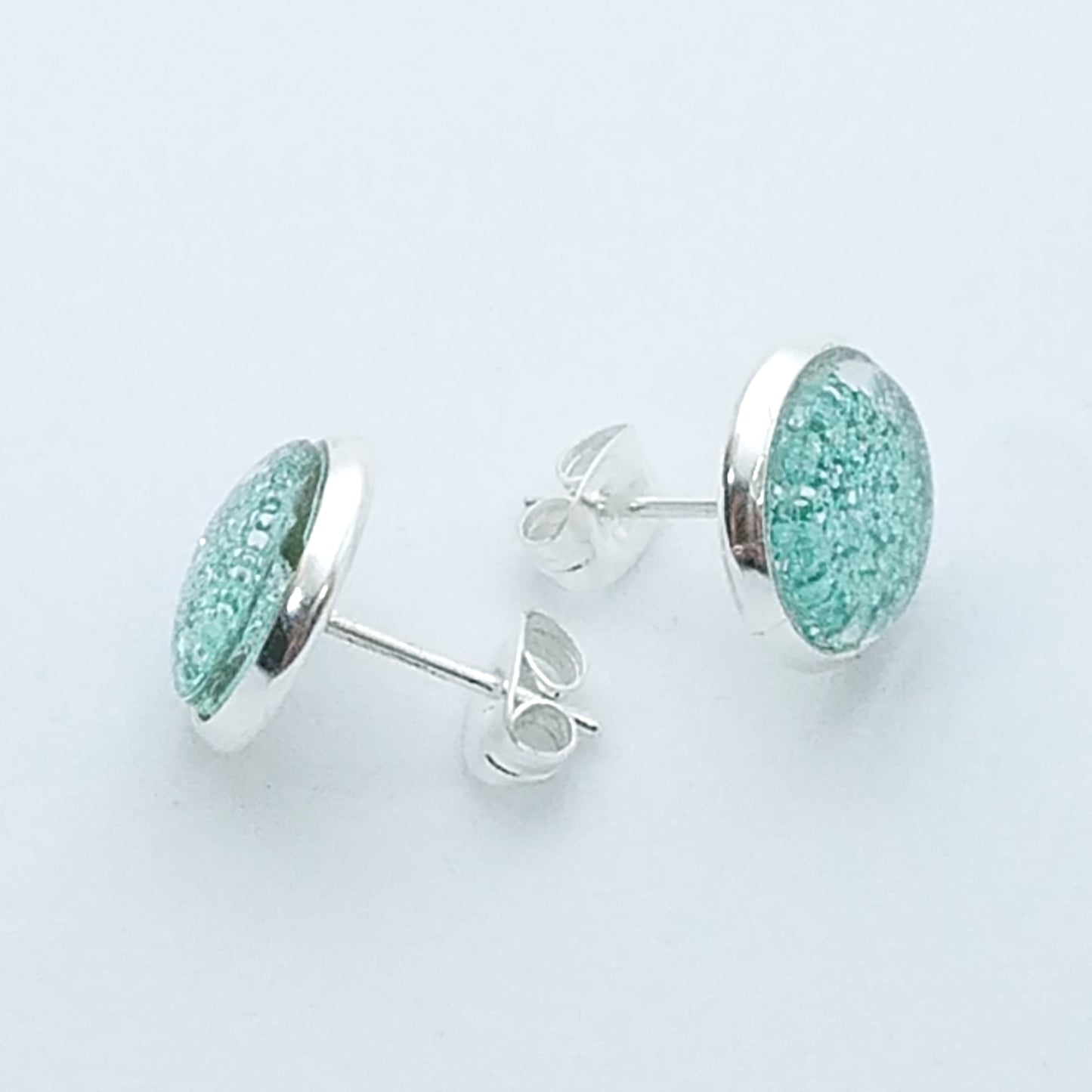 Shimmer Aqua -  Post Earring