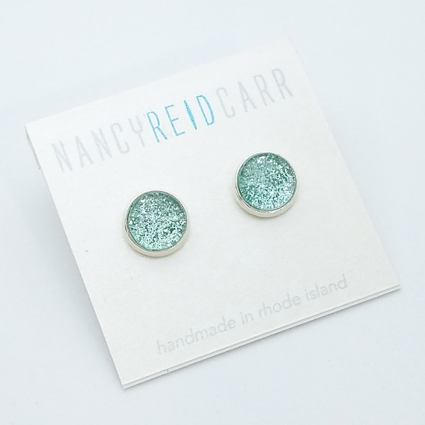 Shimmer Aqua -  Post Earring