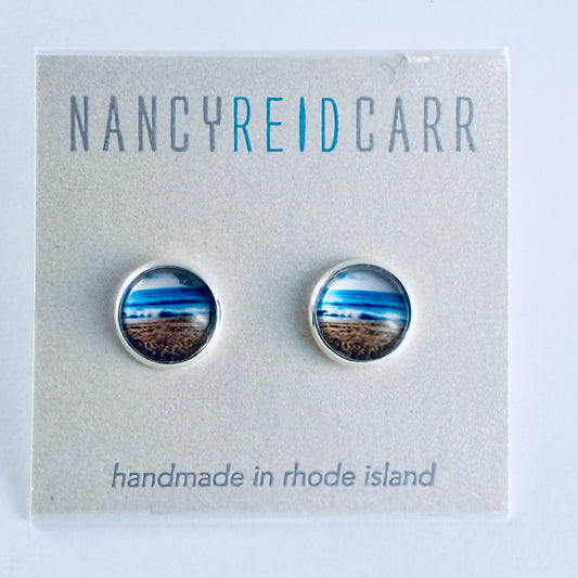 Breaking Waves -  Post Earring