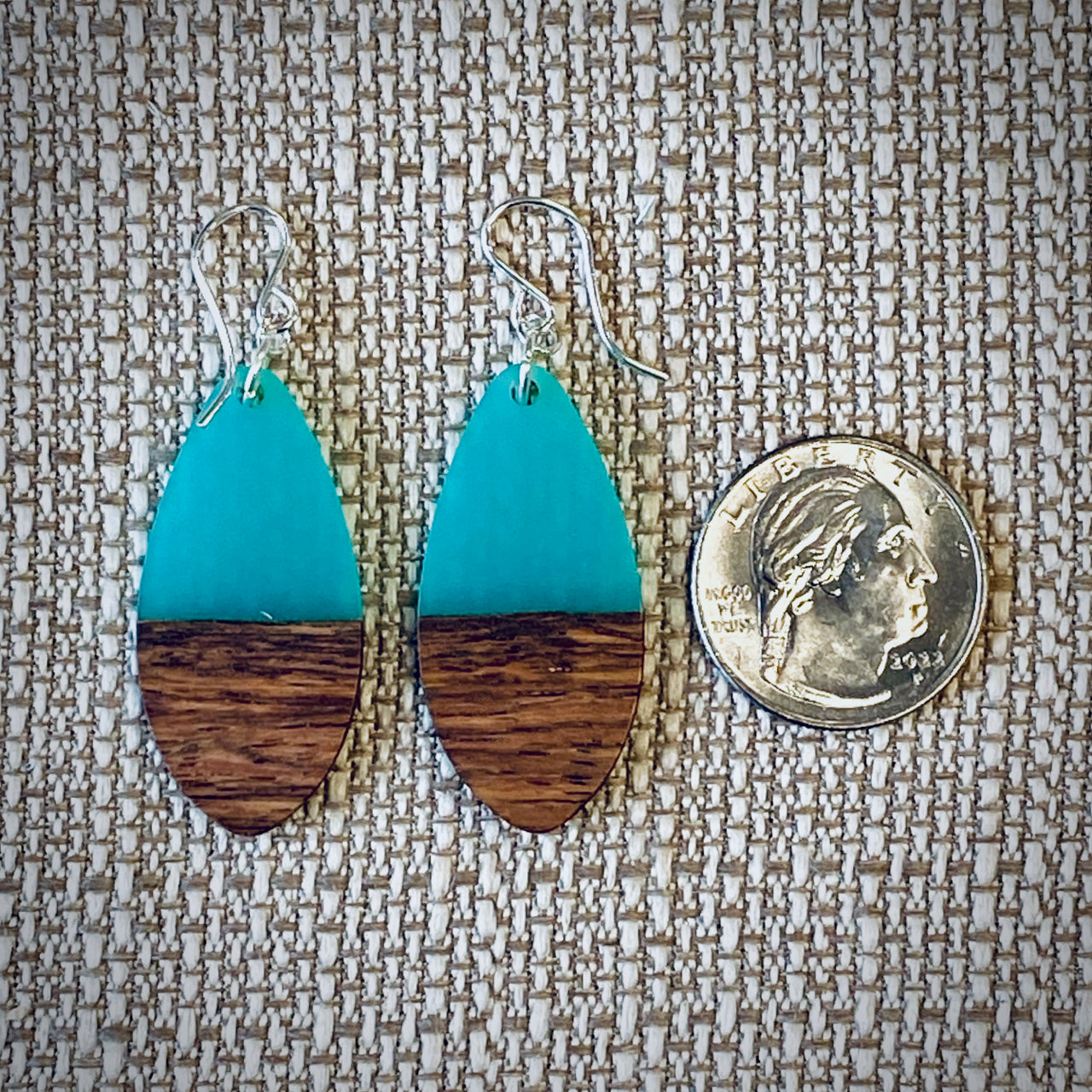 Modern Boho - Ellipse, 3 Colors - Wood/Resin Earrings