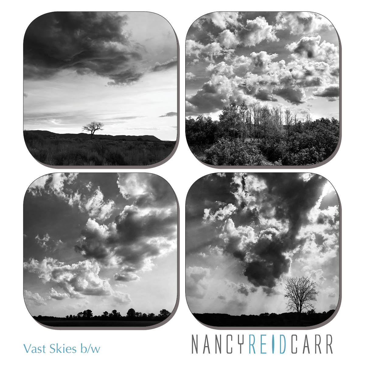 Coaster Set - Vast Skies b/w