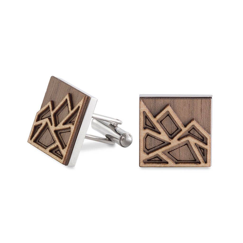 Treeline and Tide - Cufflinks - Mountain