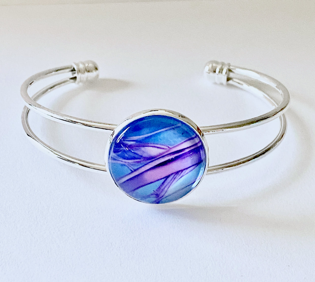 New!  Bangle Bracelet - Blue Purple