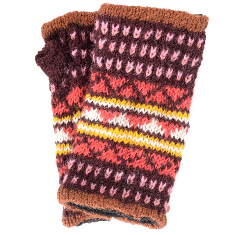 Patterned Knit Hand Warmers