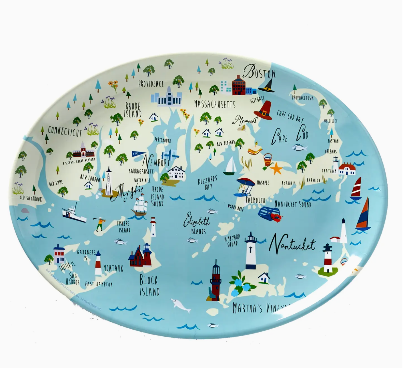 Northern Shores 16" Melamine Platter