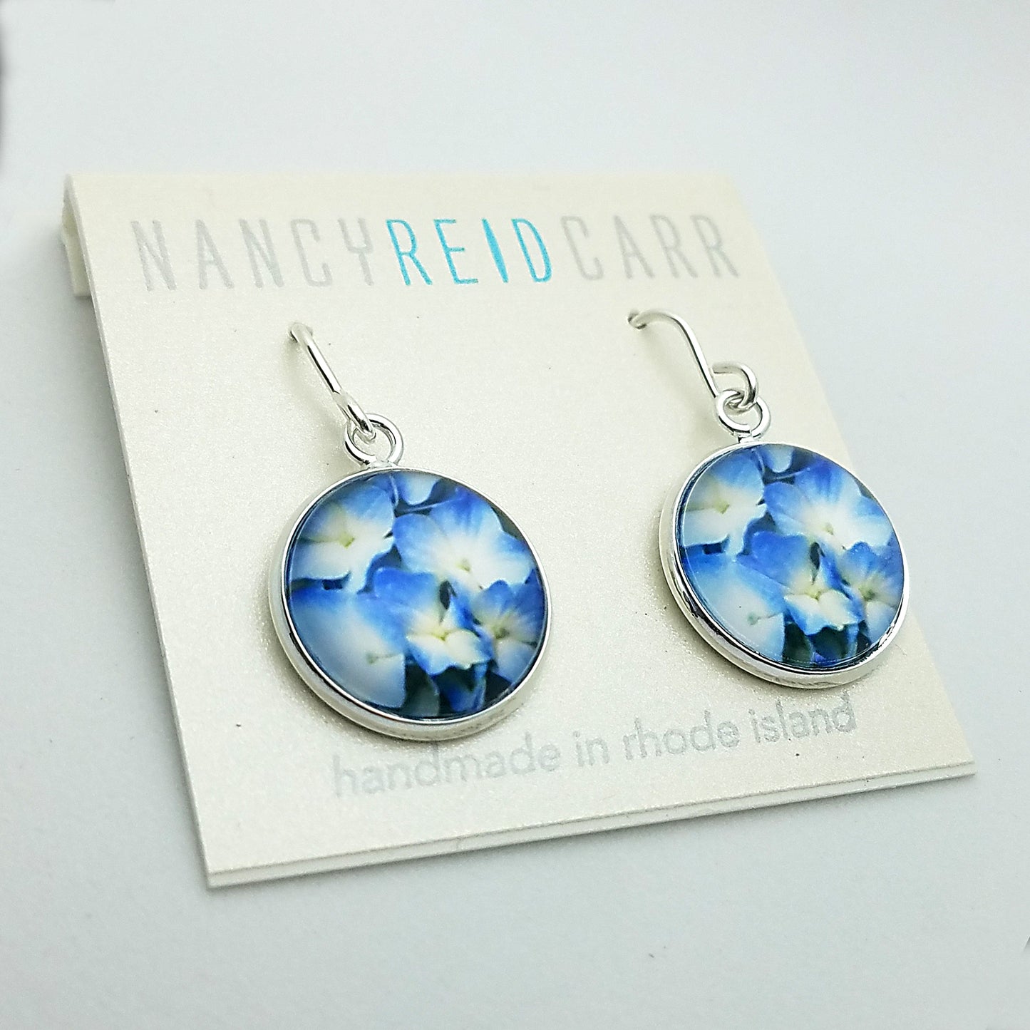 Blue Hydrangea - Drop Earrings