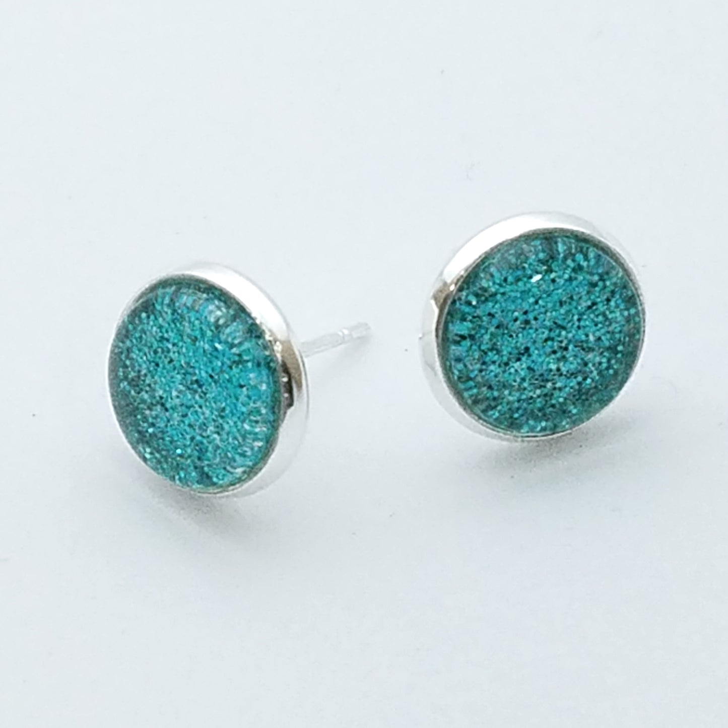 Shimmer Teal -  Post Earring