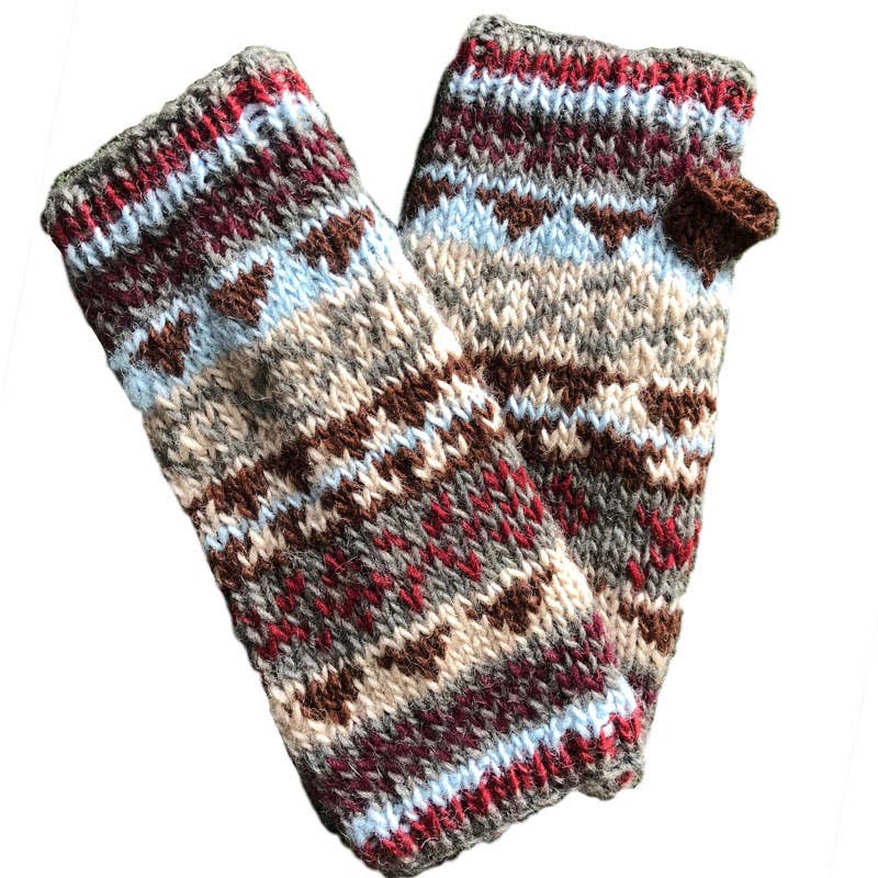 Patterned Knit Hand Warmers