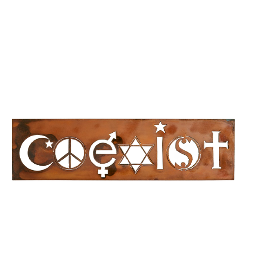 Coexists Metal Plaque