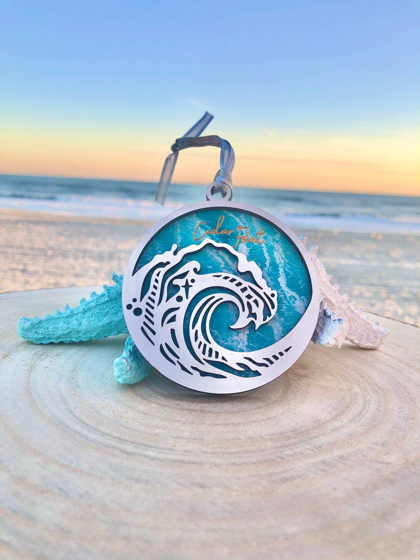 RI Ocean Wave Ornament