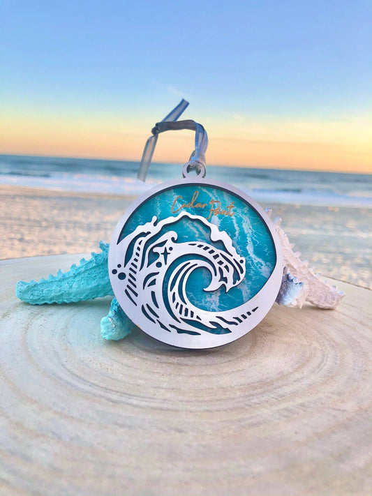 RI Ocean Wave Ornament