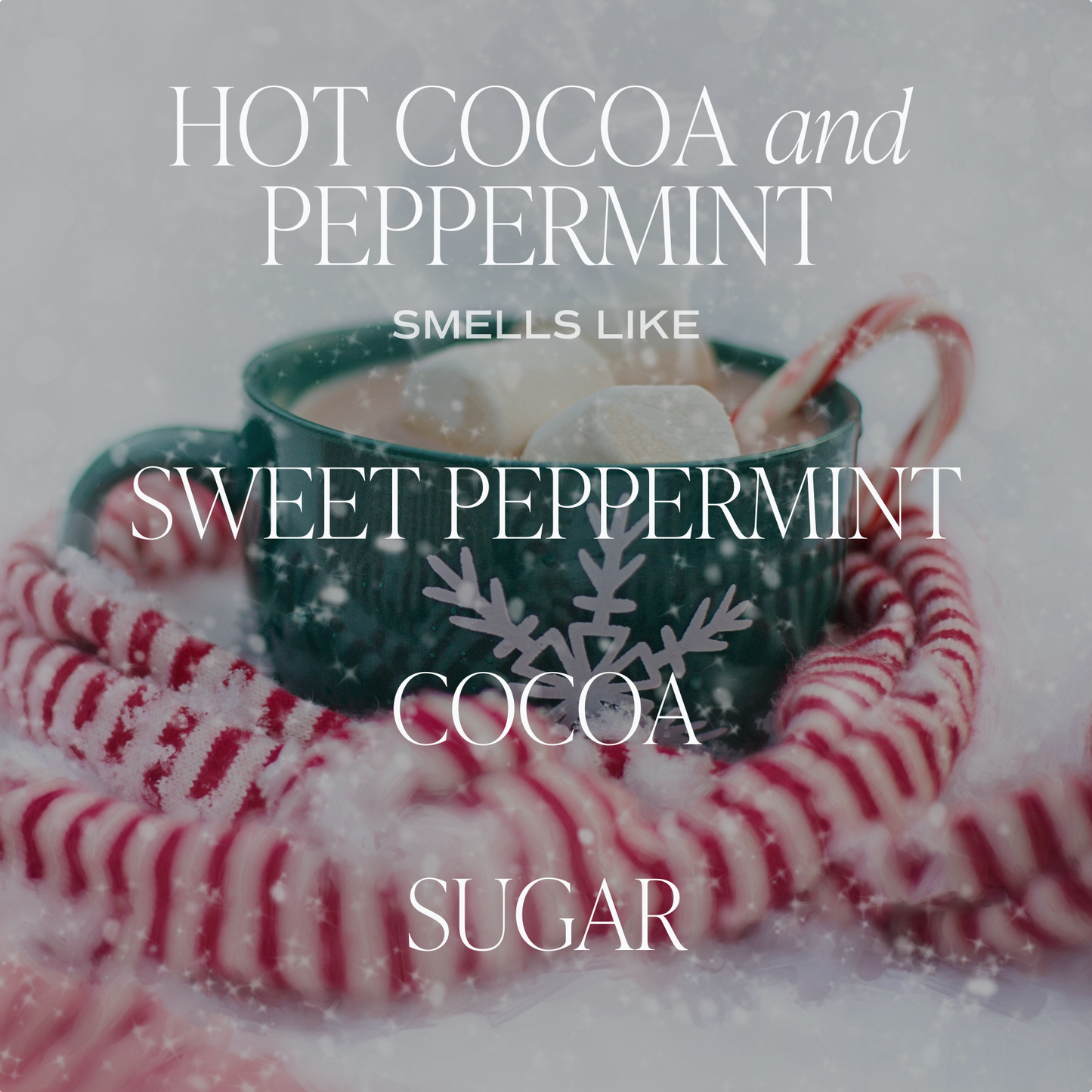 Hot Cocoa and Peppermint 9 oz Soy Candle - Home Decor, Gifts