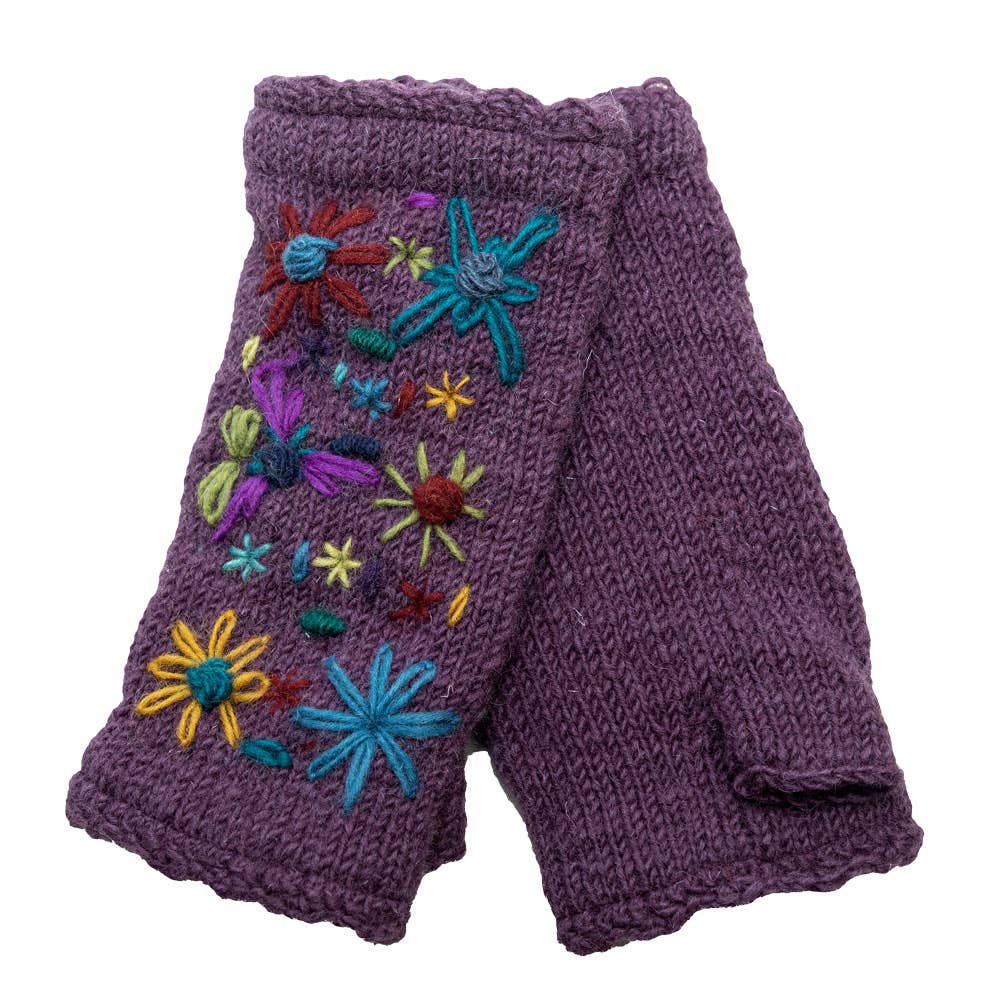 Fingerless Flower Armwarmer