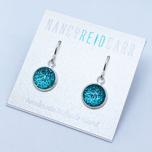 Shimmer Teal - Drop Earrings