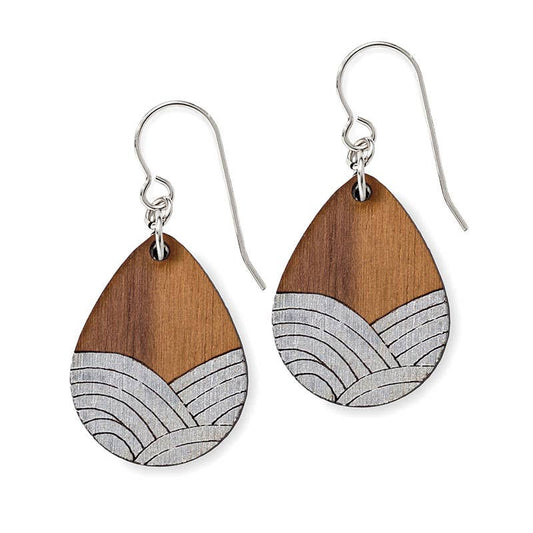 Earrings - Deco Drop Silver