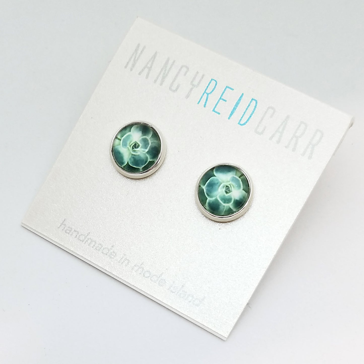 Succulent Green -  Post Earring