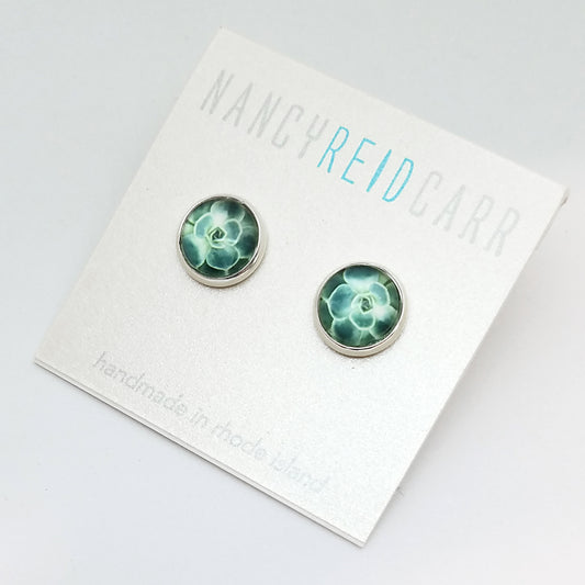 Succulent Green -  Post Earring