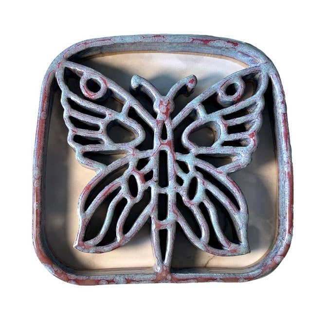 Butterfly Trivet - Stoneware Pottery