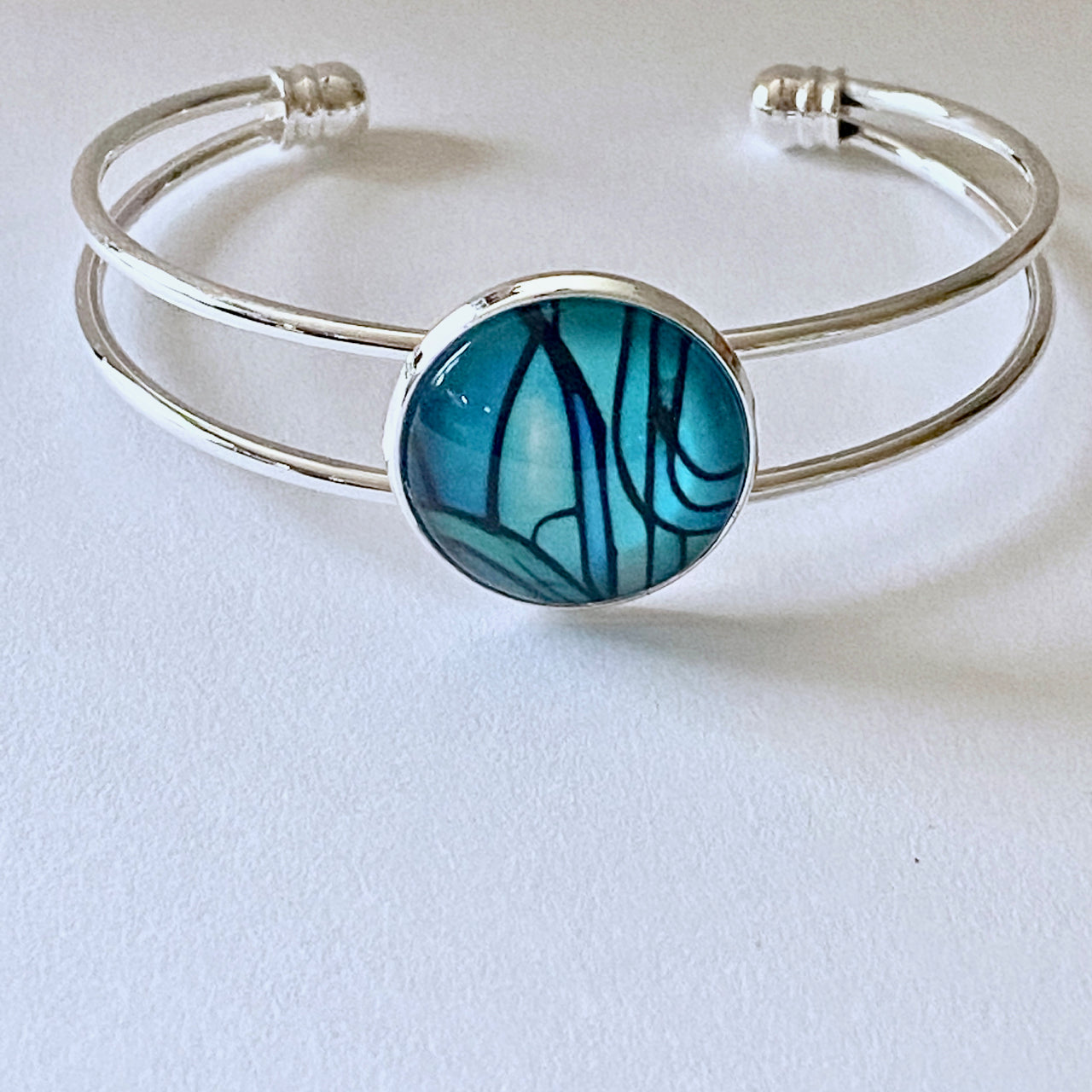 New!  Bangle Bracelet - Blue Green