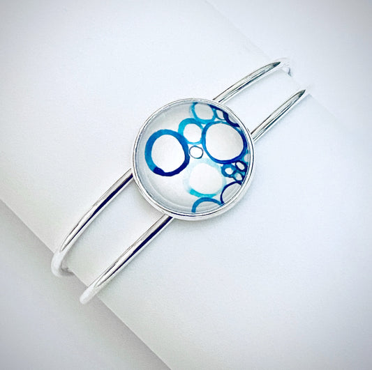 Blue Bubbles - Bangle Bracelet