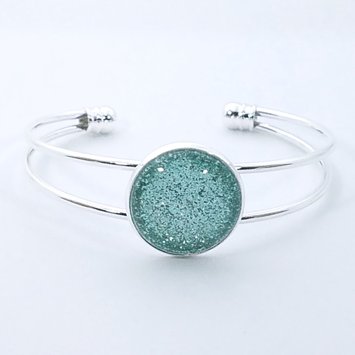 Shimmer Aqua - Bangle Bracelet