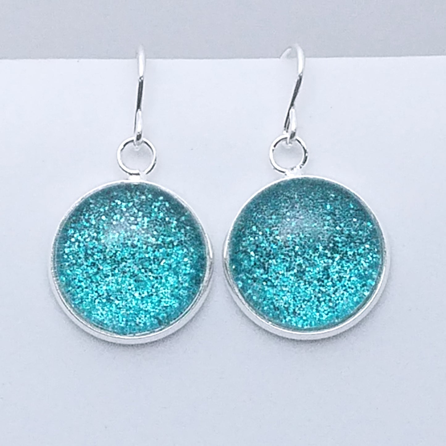 Shimmer Teal - Drop Earrings