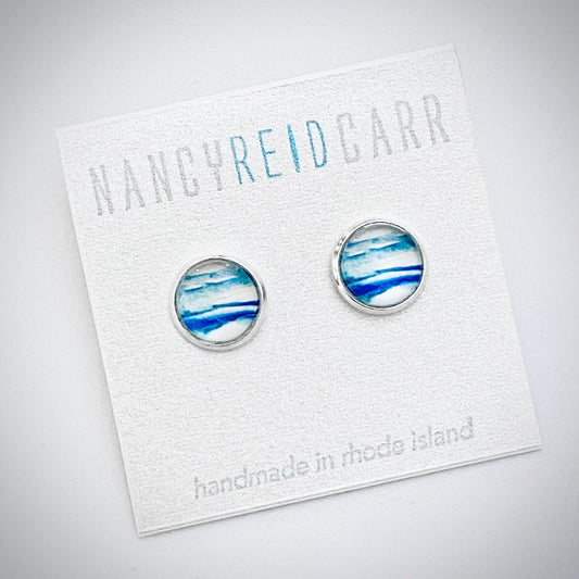 Blue Breeze -  Post Earring