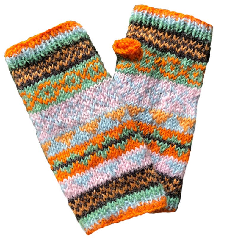 Patterned Knit Hand Warmers