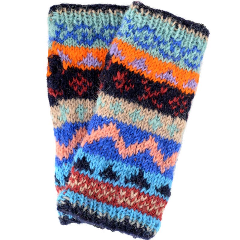 Patterned Knit Hand Warmers