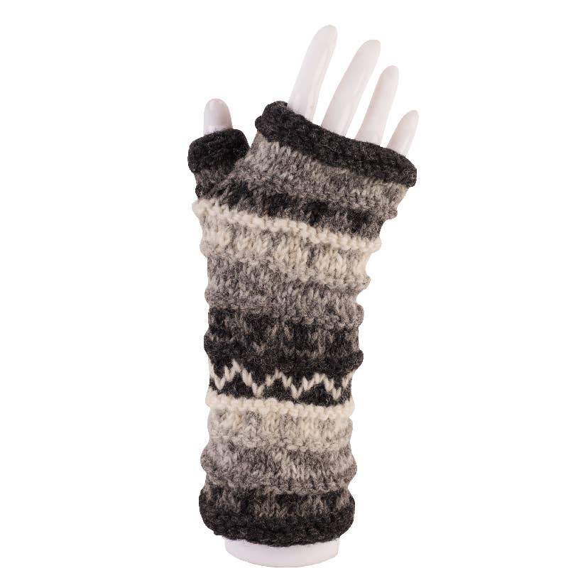 Striped Fingerless Gloves