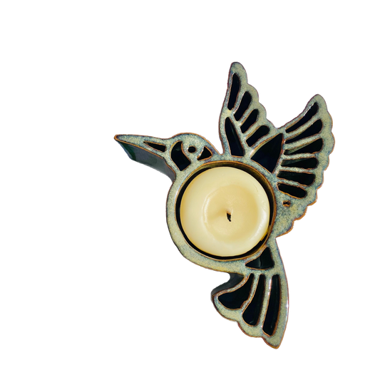 Hummingbird CandlePot - Stoneware Pottery