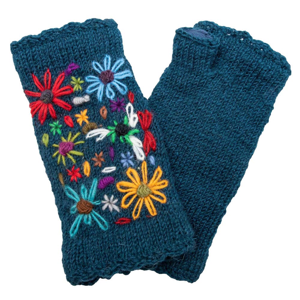 Fingerless Flower Armwarmer