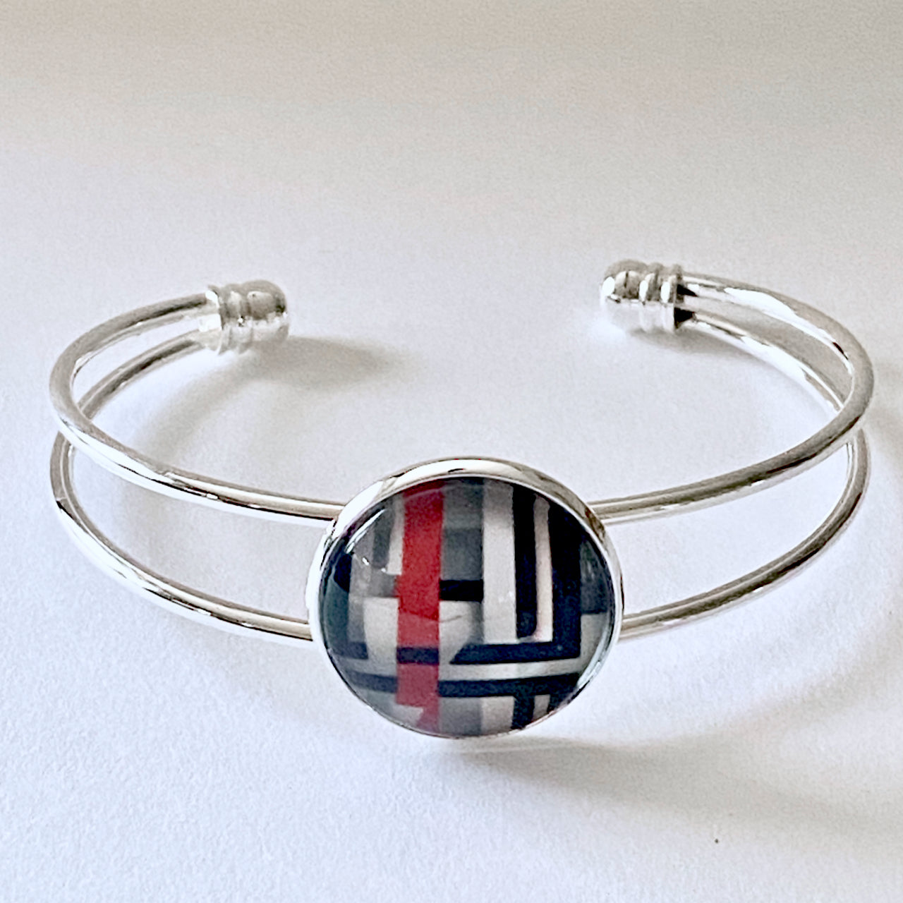 New!  Bangle Bracelet - Red White Black