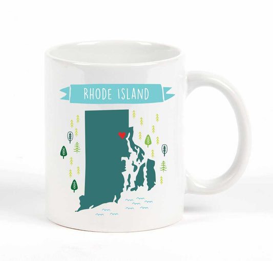 Rhode Island Map Highlight Mug