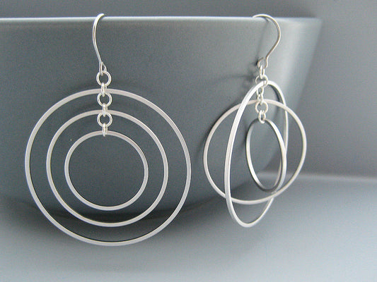 Earring Concentric Circle Hoop