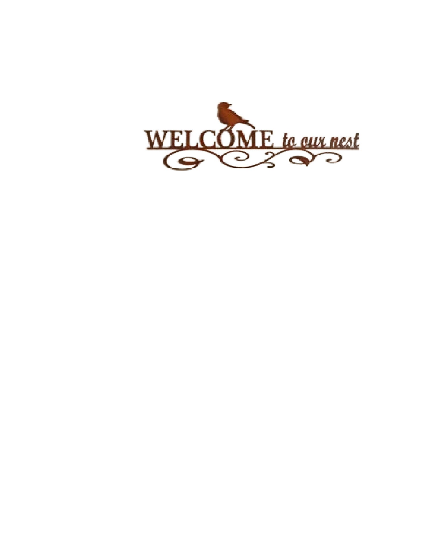 Elizabeth Keith Designs - Welcome to our Nest Metal Sign