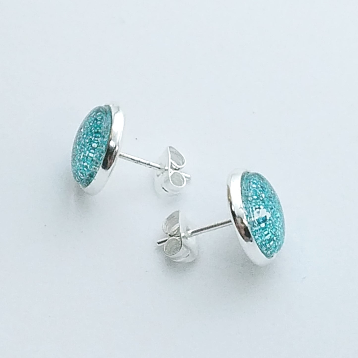 Shimmer Teal -  Post Earring