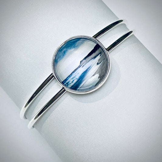 Silver Tide - Bangle Bracelet