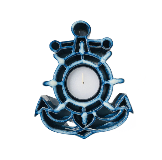 Anchor Tealight Holder - Stoneware Pottery