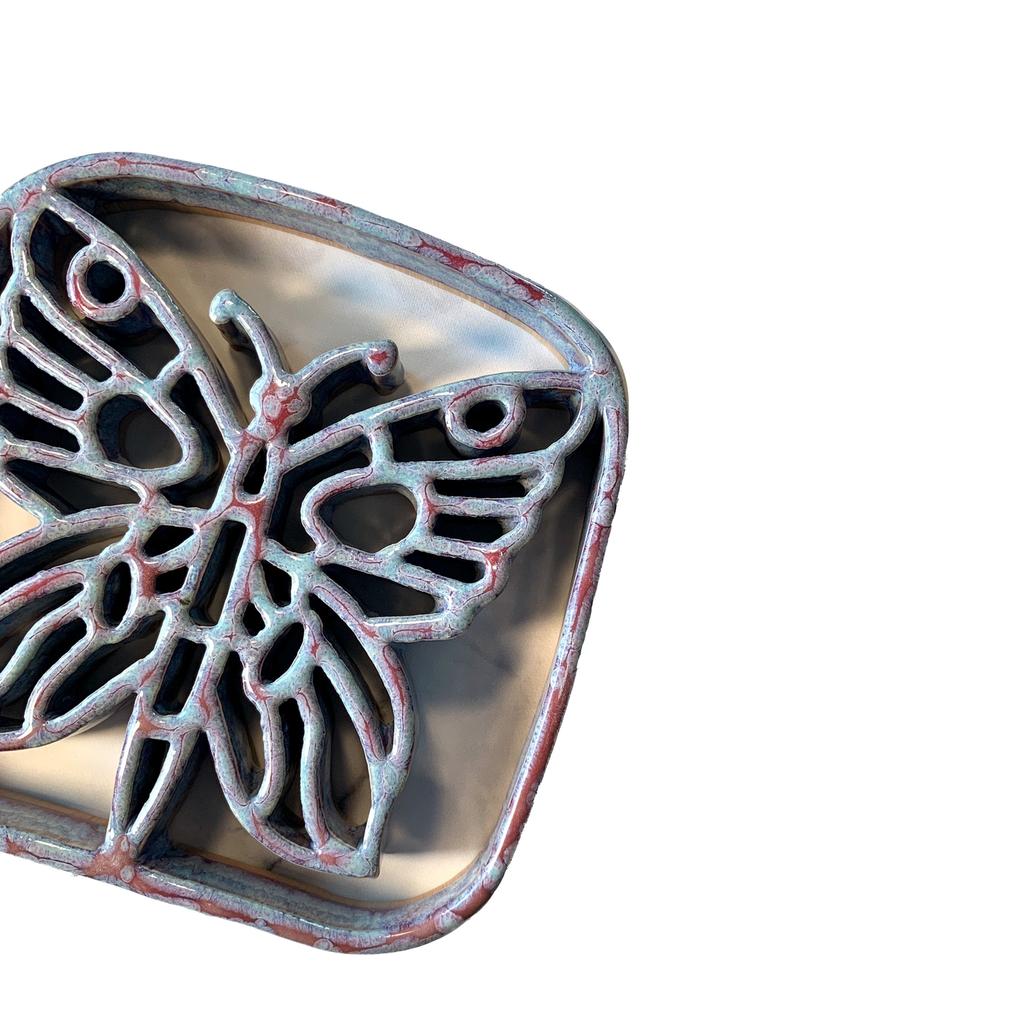 Butterfly Trivet - Stoneware Pottery