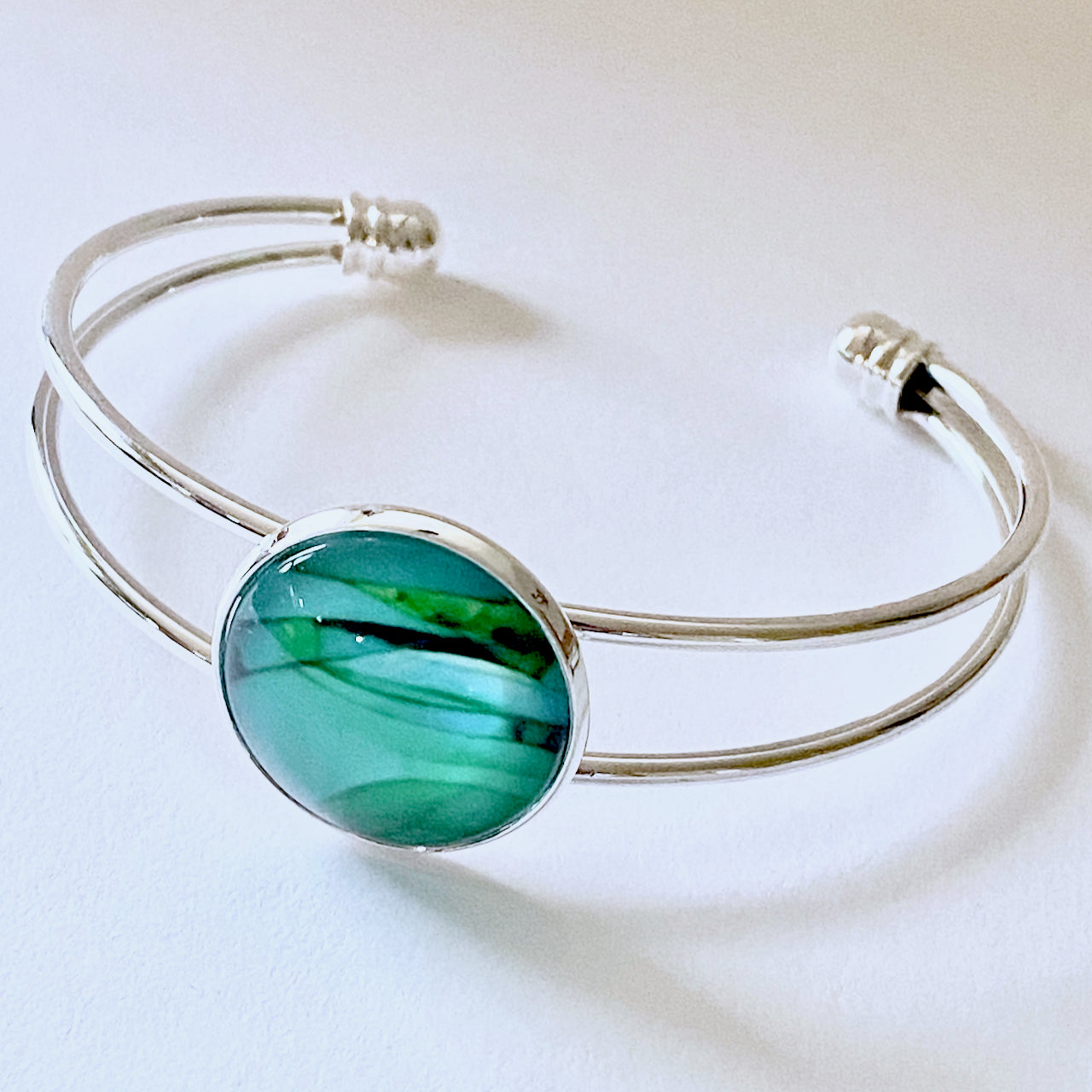 New!  Bangle Bracelet - Green