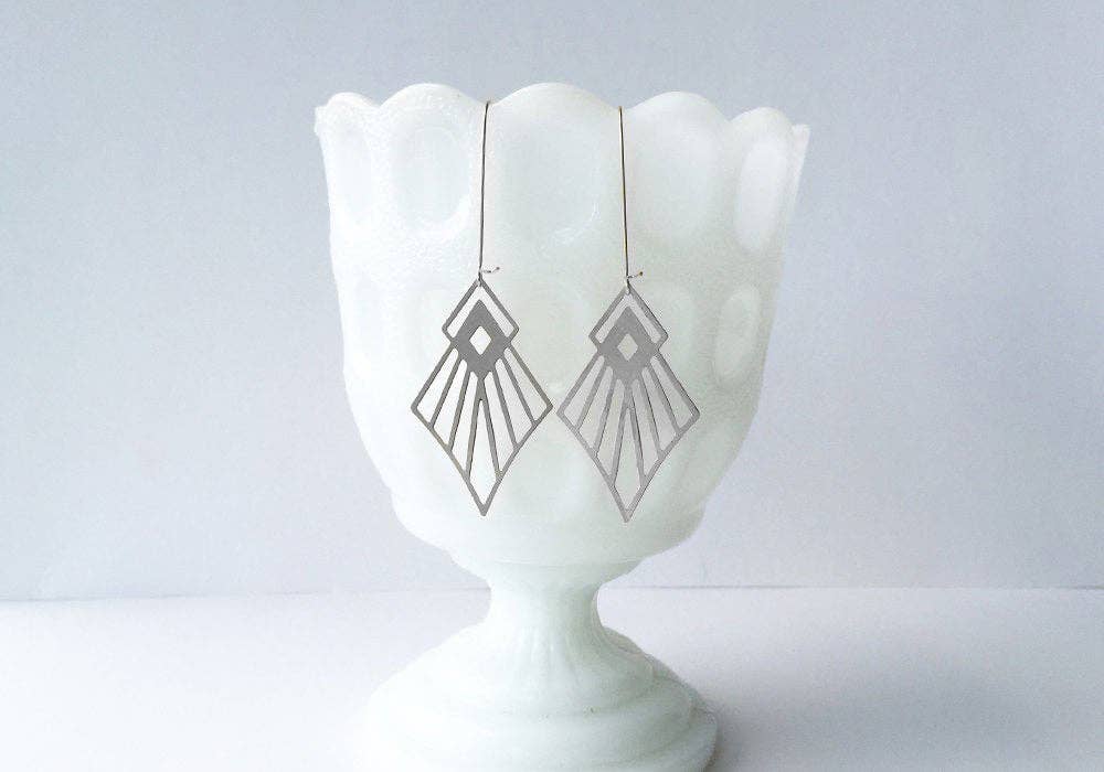 Art Deco Diamond Earrings