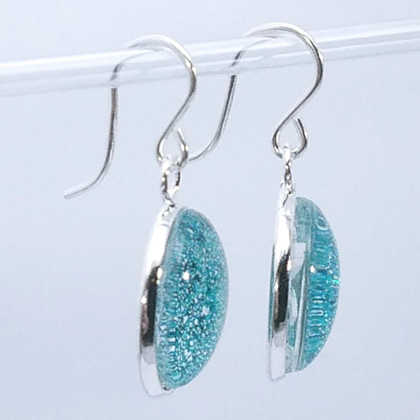 Shimmer Teal - Drop Earrings