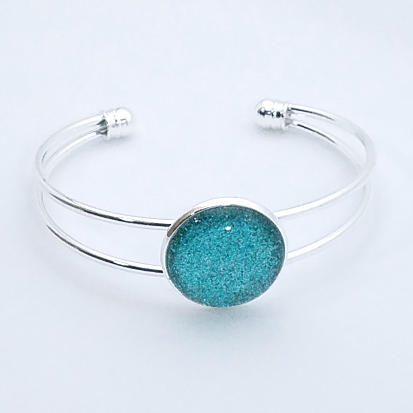 Shimmer Teal - Bangle Bracelet