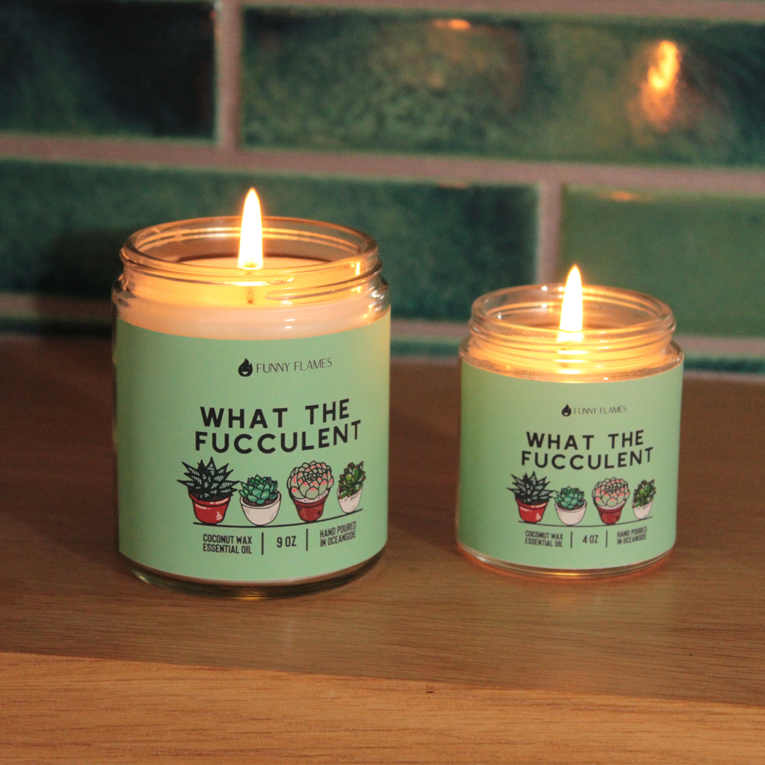 What The Fucculent - Funny Flames Candle -