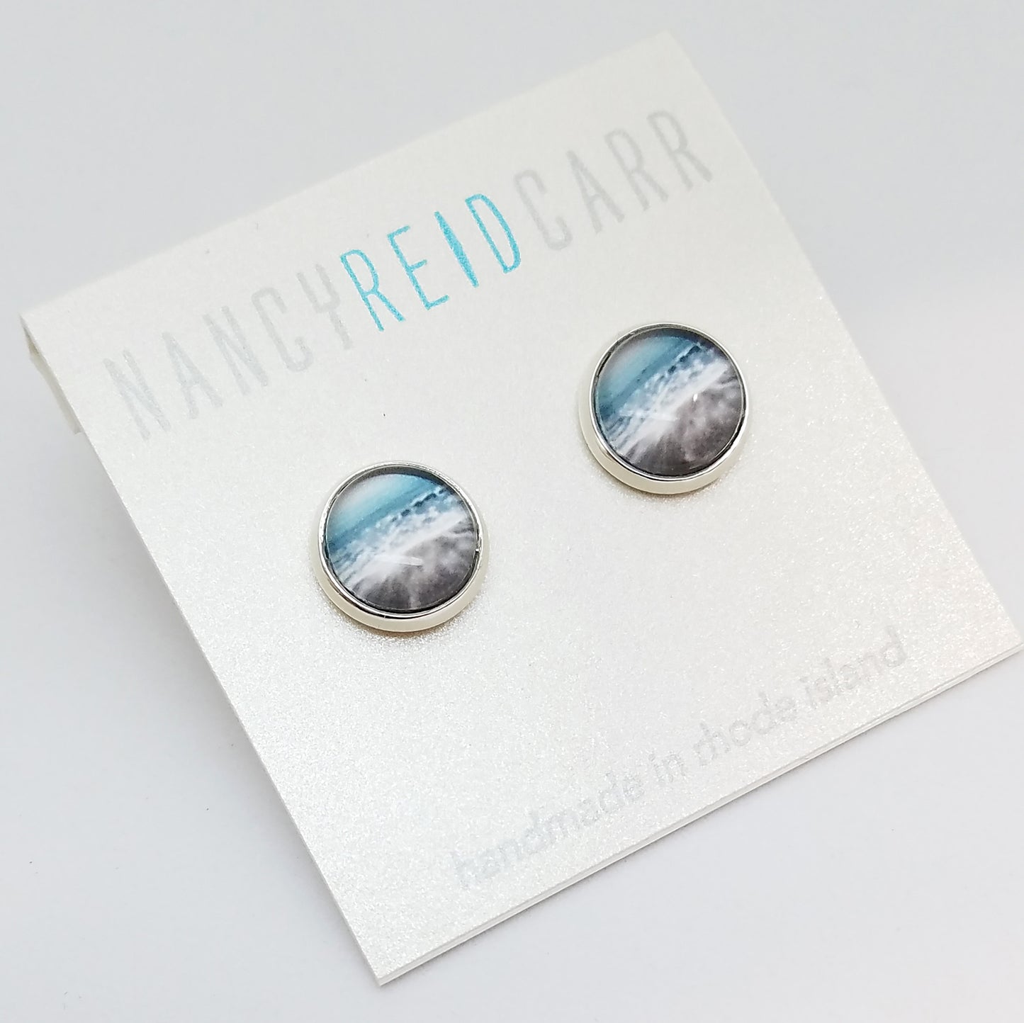 Aqua Sea -  Post Earring