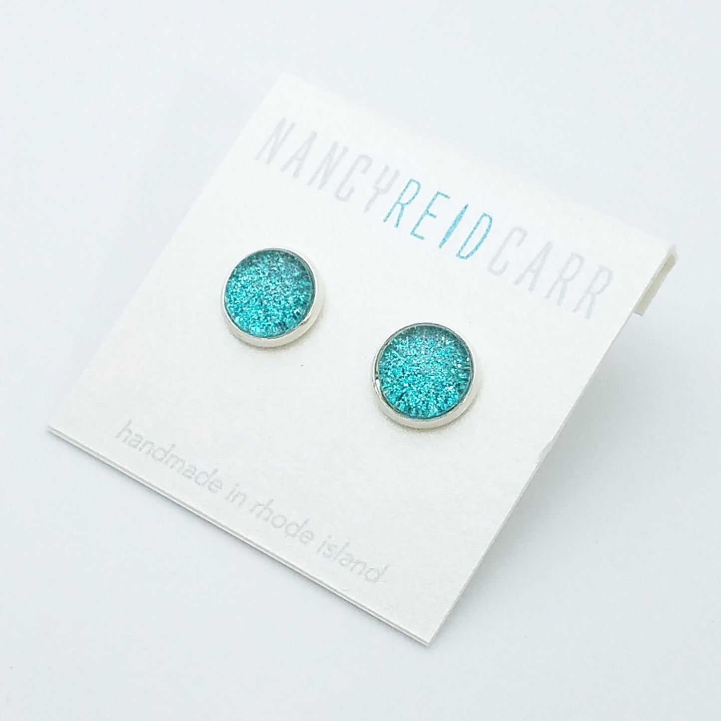 Shimmer Teal -  Post Earring