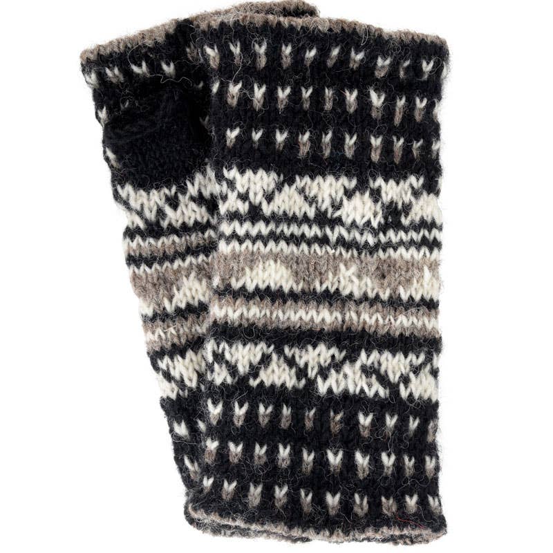 Patterned Knit Hand Warmers