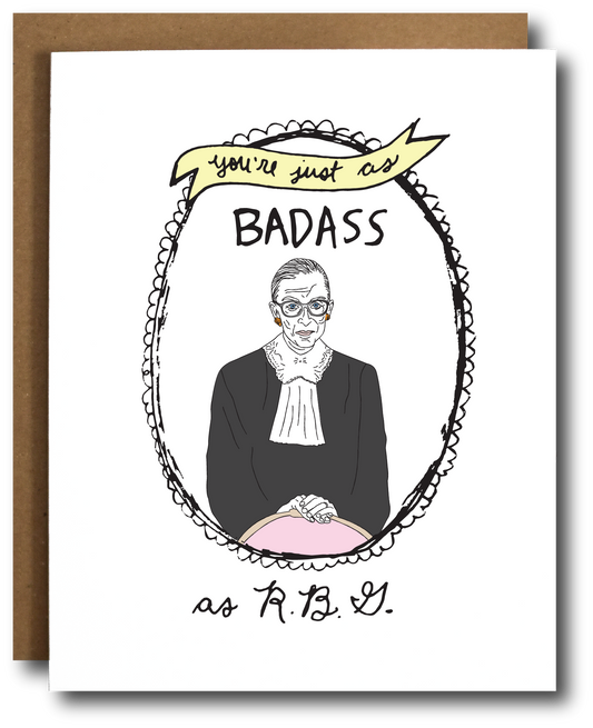 The Card Bureau - Ruth Bader Ginsburg Badass Card